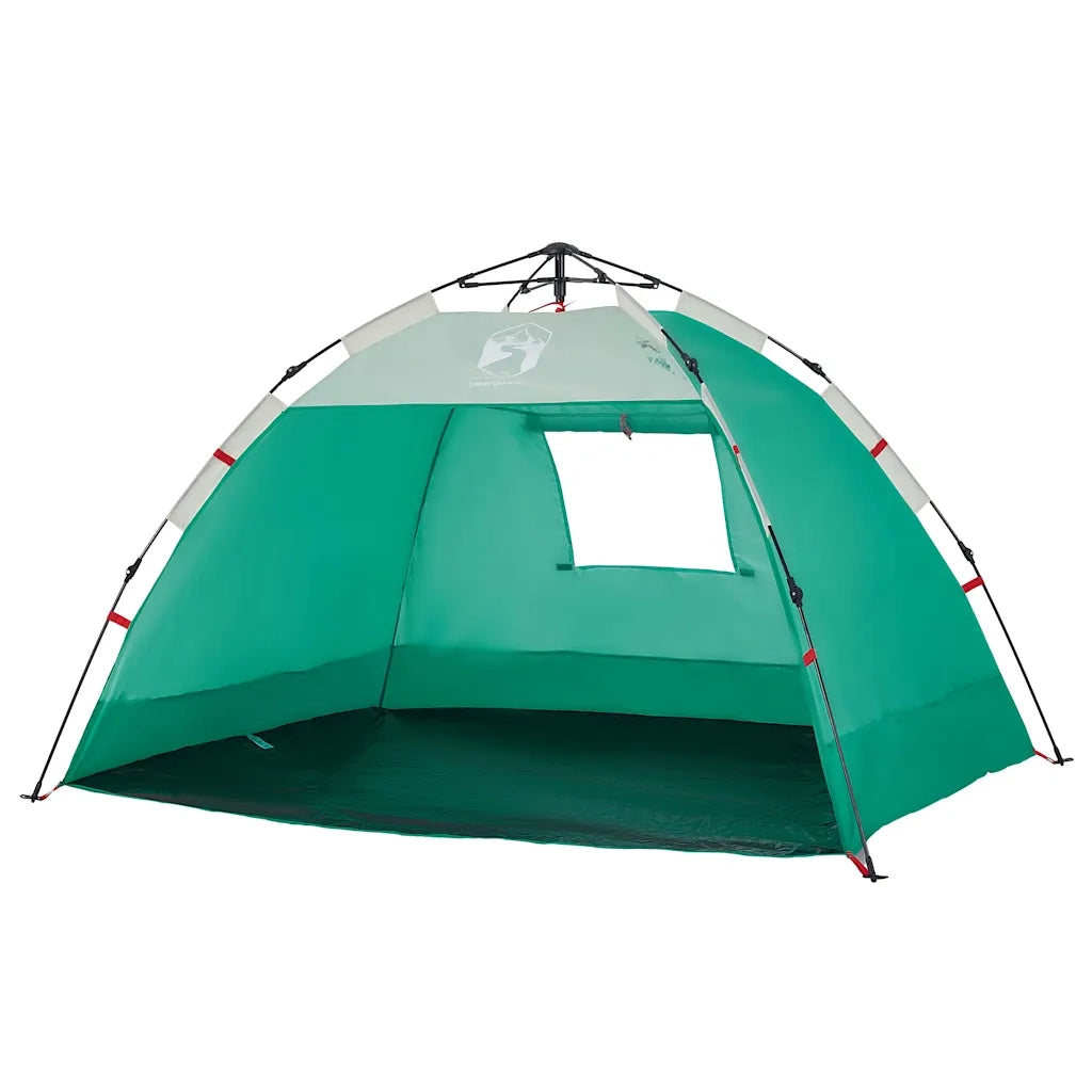 Tenda da Spiaggia 2 Persone-Tenda da campeggio Verde Rilascio Rapido Impermeabile 574790