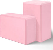 Set di blocchi yoga da 2 - Blocchi di yoga in schiuma robusti - Alta densità e blocchi anti-slip per stretching e rafforzamento - Accessori fitness per stabilità e equilibrio