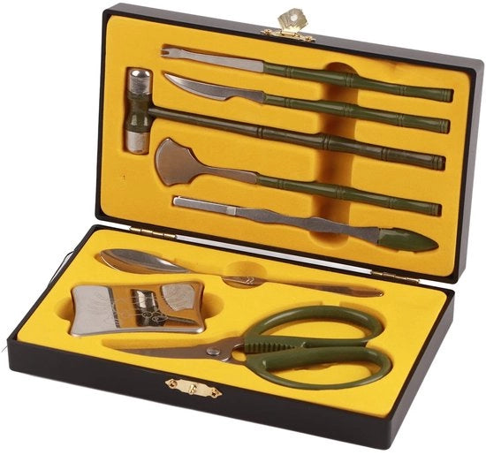 Set di strumenti per frutti di mare 8 pezzi - Cracker per granchio e granchio - Mazzo di martello e cucchiaio - Pinza e forchetta - Lame e sega - Blocco di sega e trapano - Kit per granchio