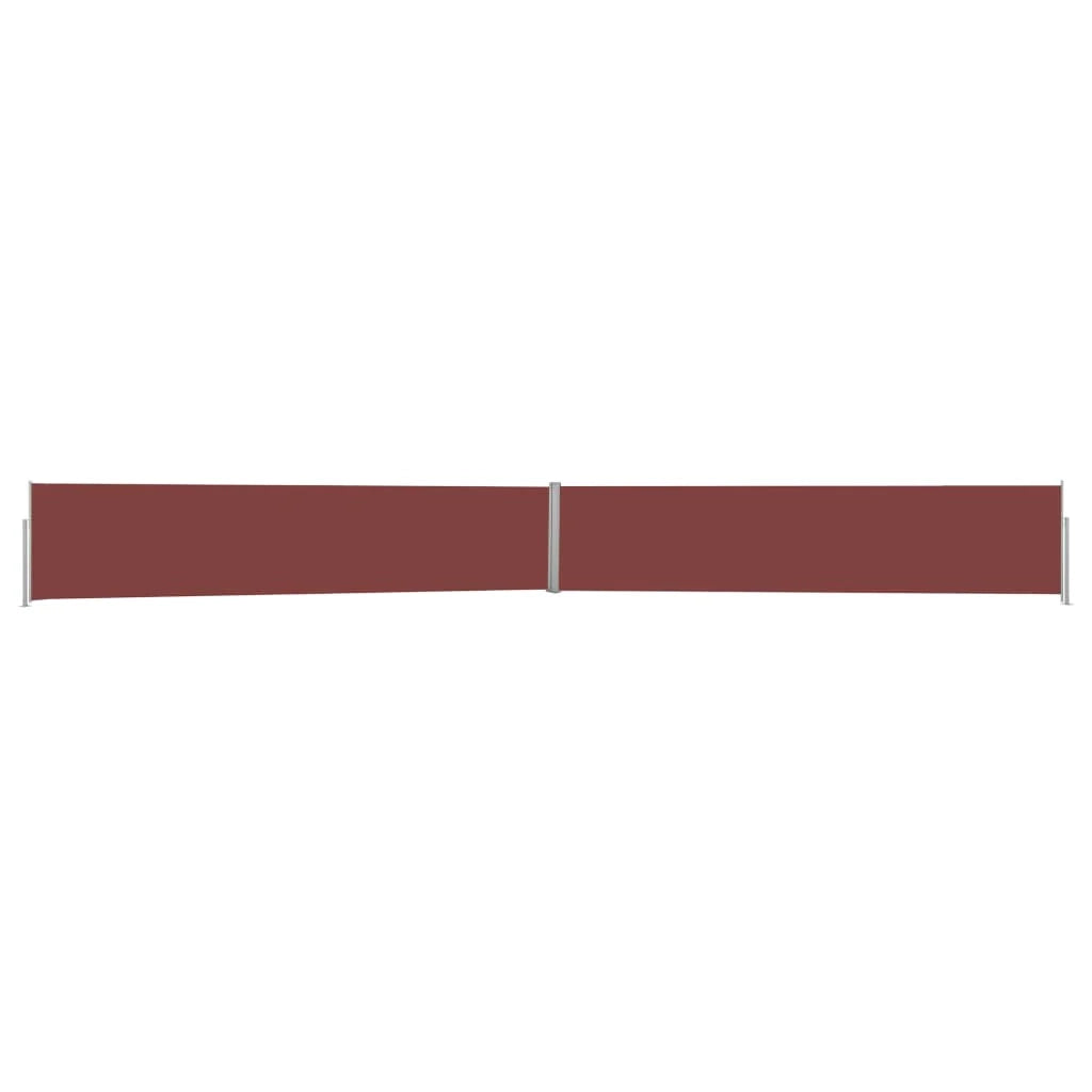 Tenda da sole laterale retrattile/schermo privacy per patio giardino terrazza balcone 140 x 1200 cm marrone 02_0007235