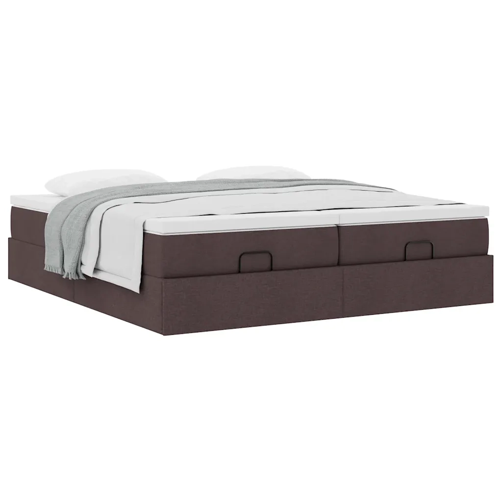 Struttura Letto Pouf con Materassi 160x200 cm in Tessuto 3311237