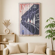 Stampa su legno da parete train 60x100 cm design moderno | Duzzle
