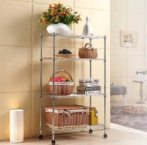 SCAFFALE ACCIAIO "AMERICA" 4 RIPIANI - 35X60X170H