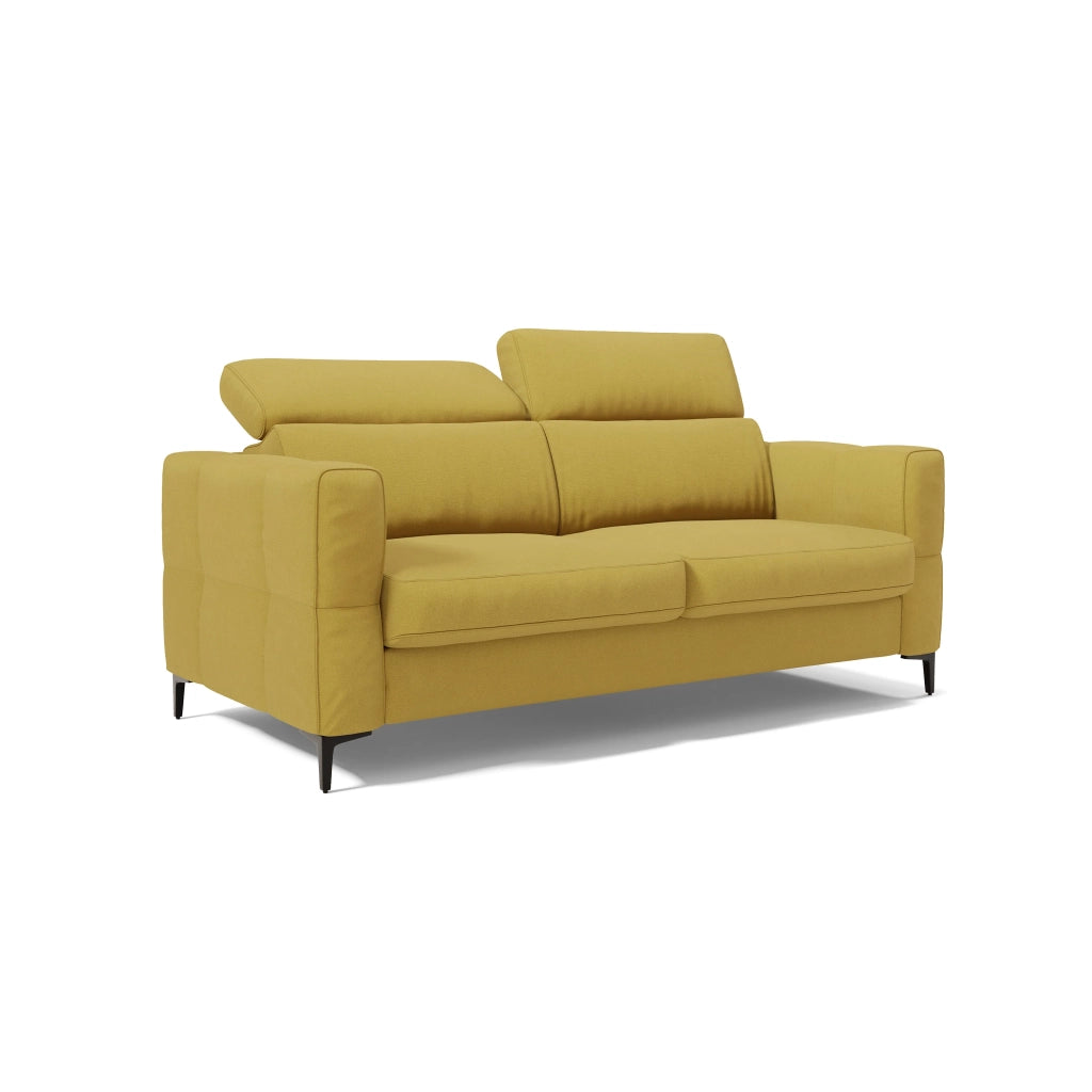 Gardenia Divano letto materasso alto 18 cm con poggiatesta reclinabili e rivestimento impermeabile T02 178 cm (mat. 120x197) giallo