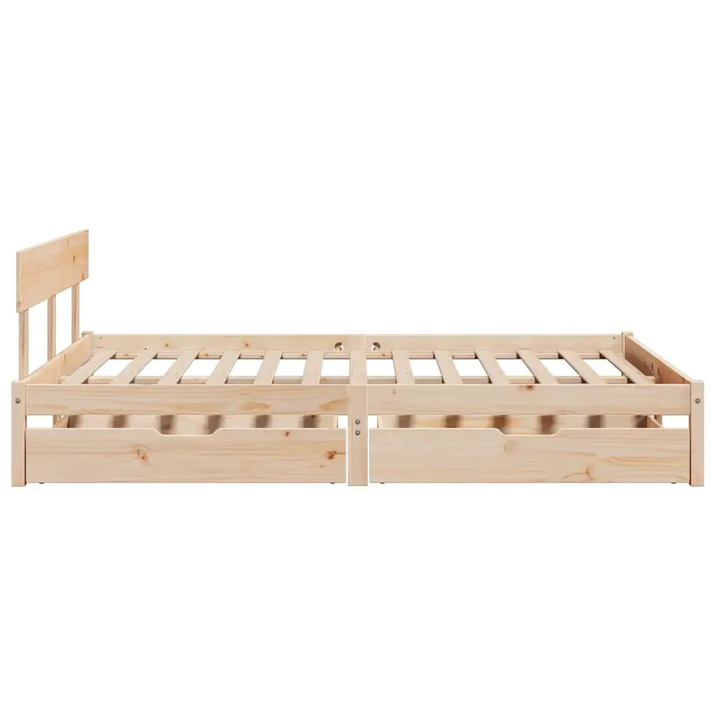 Letto senza Materasso 140x190 cm in Legno Massello di Pino 3301506