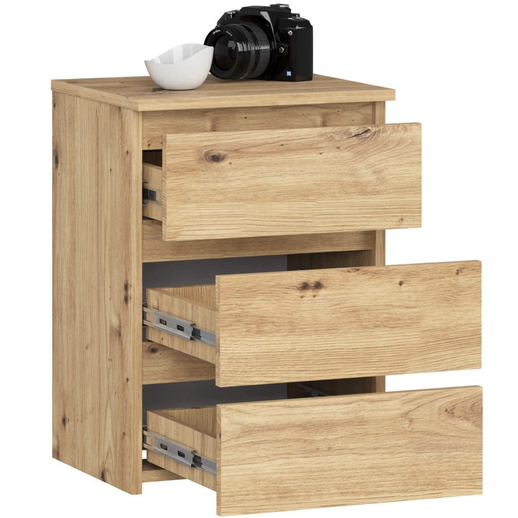 Comodino AKORD CL3 Quercia Artisan 40 cm 3 cassetti 40x35x57 cm
