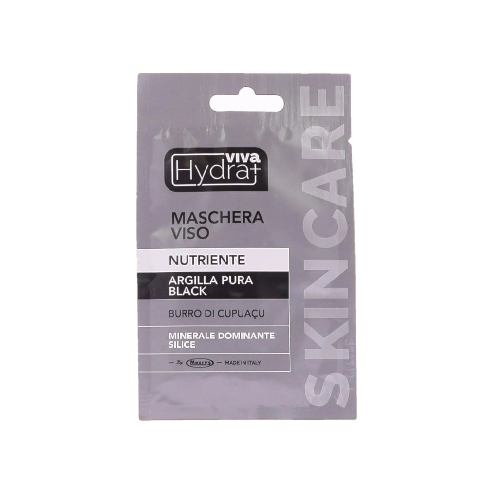 HYDRA VIVA+ MASCHERA PER VISO NUTRIENTE ALL'ARGILLA NERA MONOUSO DA 10 ML