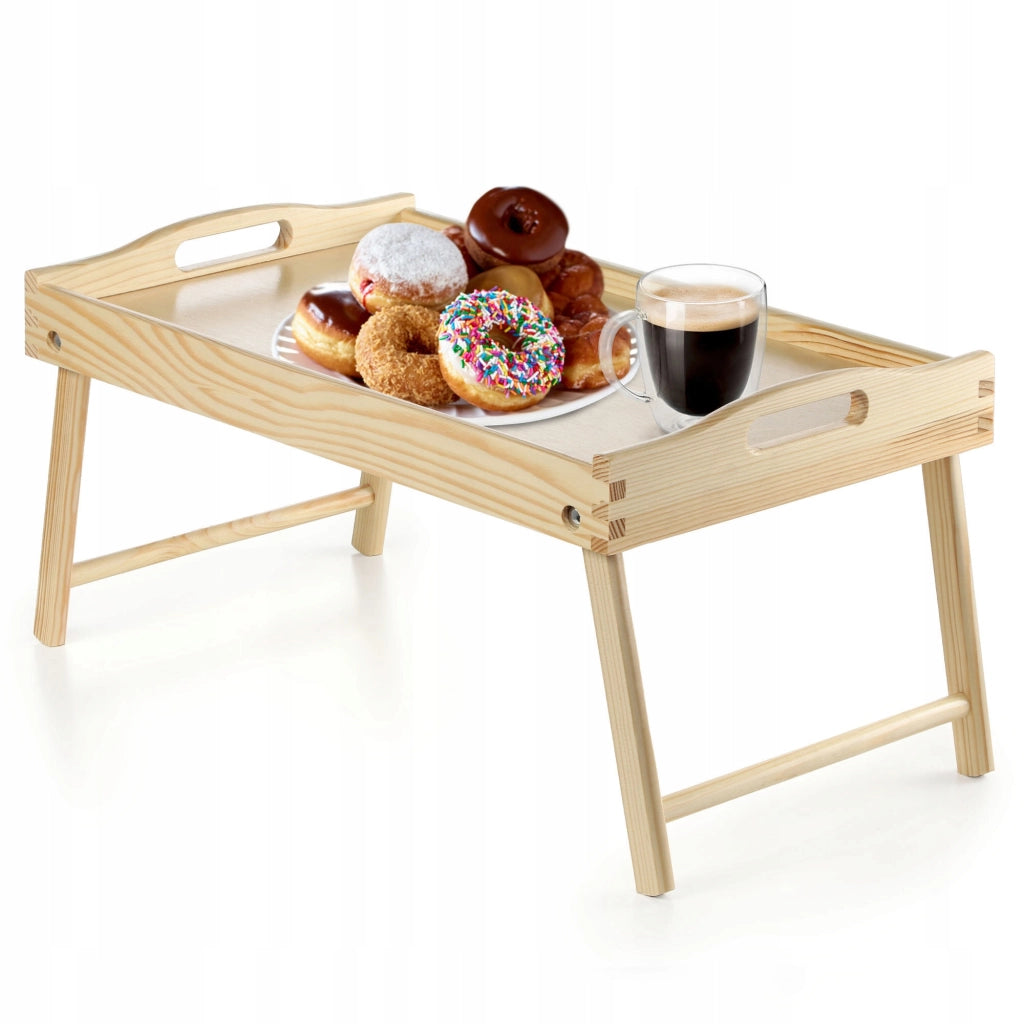 Tavolino da colazione pieghevole in legno KADAX per laptop da letto, vassoio regalo