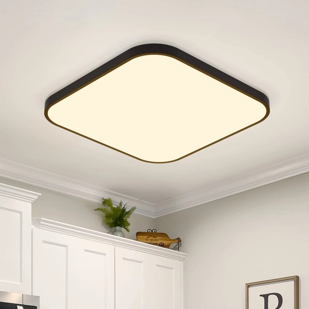 ZMH Lampada da soffitto plafoniera LED quadrata piatta 27cm 19W per camera letto corridoio