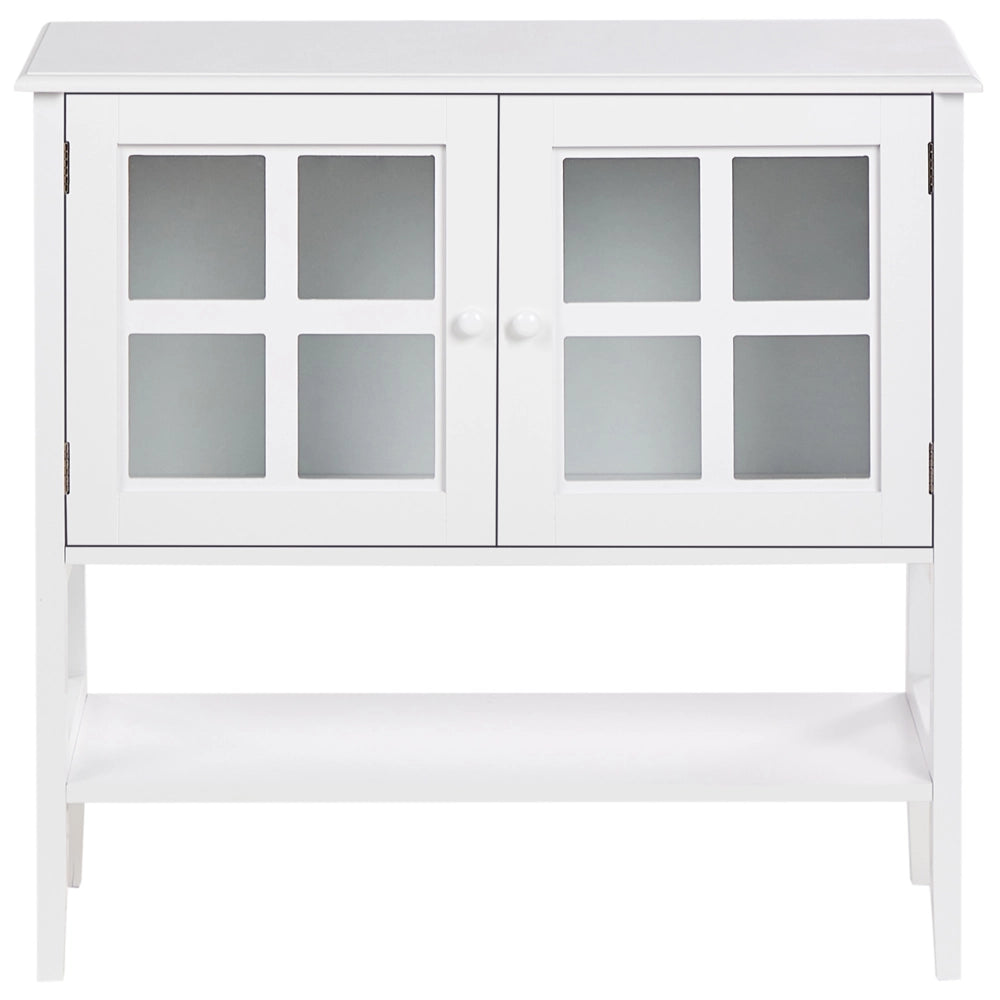 Credenza Bianca 2 Ante Armadio Portaoggetti Mediterraneo Minimalista