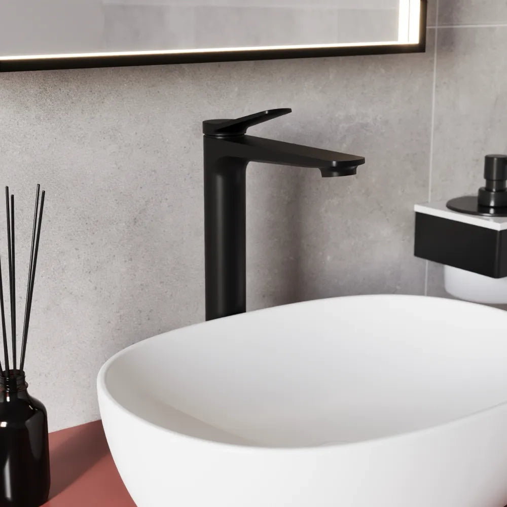Miscelatore lavabo alto senza scarico nero opaco | Anne