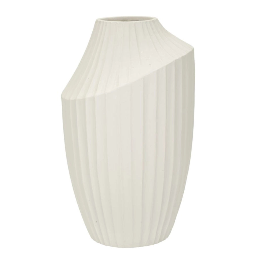 Vaso Decorativo VKH836, Beige, Poliresina, 22,5x22,5x38 cm