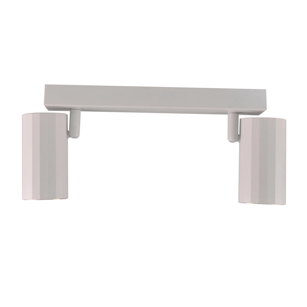 Plafoniera 2 luci orientabili bianco/oro GU10 Nicea Polux