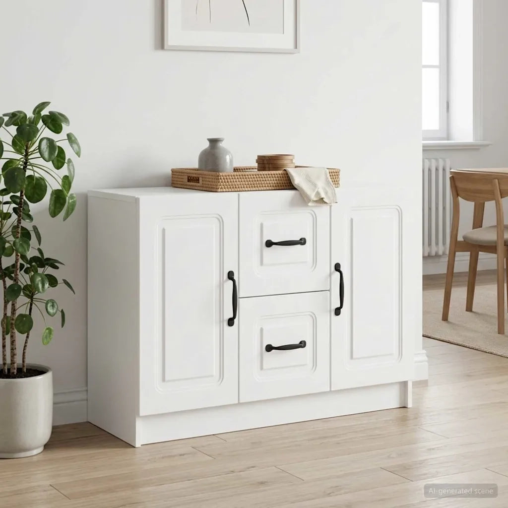 Credenza Bianco 89 x 34,5 x 57 cm Legno ingegnerizzato 895805
