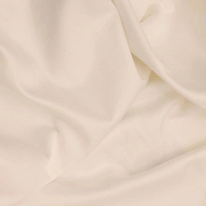 Completo letto - 1 copripiumino 220 x 240 cm + 2 federe 60 x 60 cm - 100% raso di cotone - Crema