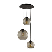 Lampadario Nowodvorski Vetro nero vetro fumé Ø40 3xE27