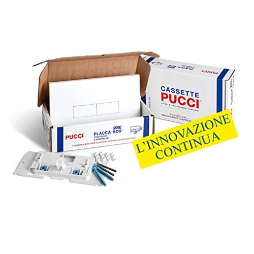Nuova Placca cassetta eco slim bianca sostituisce 80005710 pucci 80179560