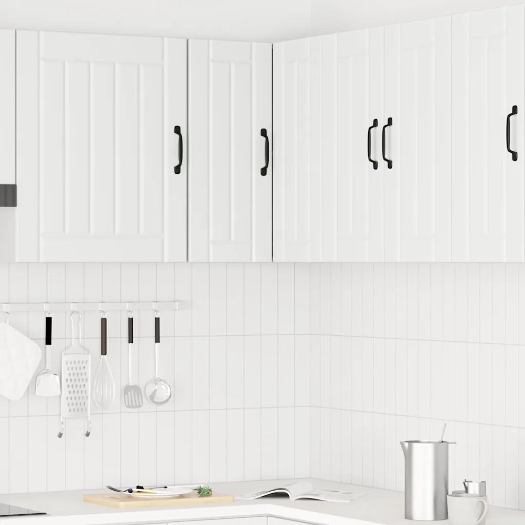 vidaXL Pensile da Cucina ad Angolo Lucca Bianco in Legno Multistrato