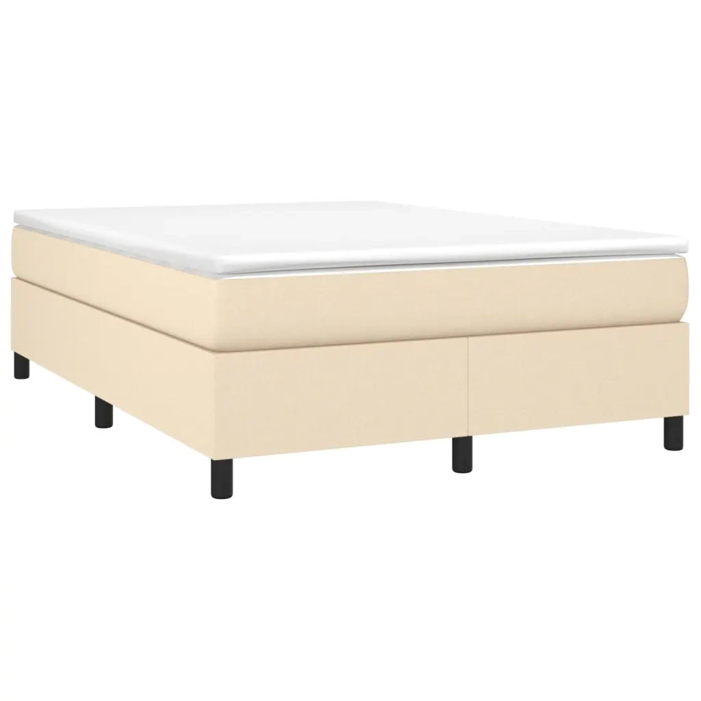 Struttura Letto a Rete a Molle Crema 140x190 cm in Tessuto 3120859