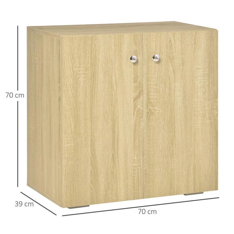 MOBILETTO MULTIUSO A 2 ANTE 70X39X70CM COLOR LEGNO NATURALE