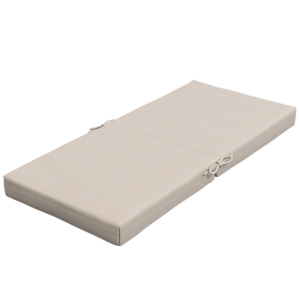 Set 2 Cuscini per Sedie da Giardino con Schienale ¨C Xylo ¨C Beige 112x51 cm Spessore 8 cm