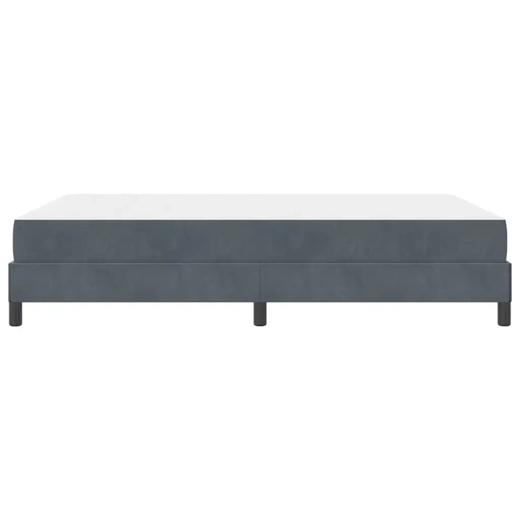 Letto a molle con materasso Grigio scuro 160 x 220 cm Tessuto