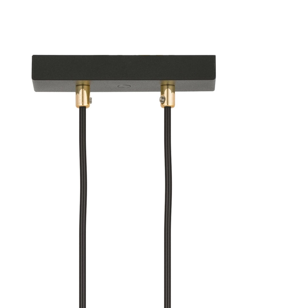 Lampada a sospensione GLAM in acciaio nero opaco e vetro