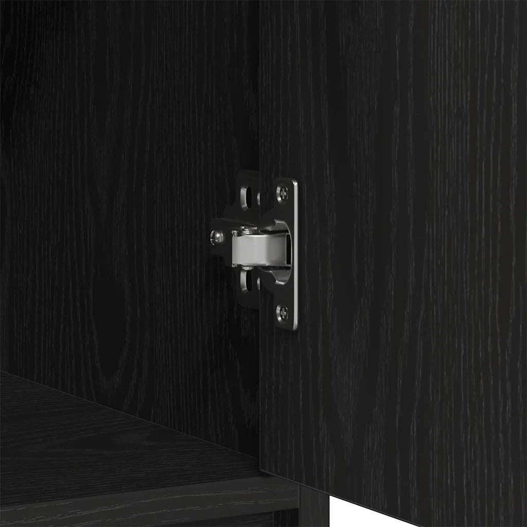 Credenza con Cassetti e Ante Rovere Nero 73x31x90 cm 861851