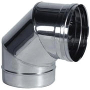 Articolo fumisteria linealegna epellet: curva 90 , acciaio inox,