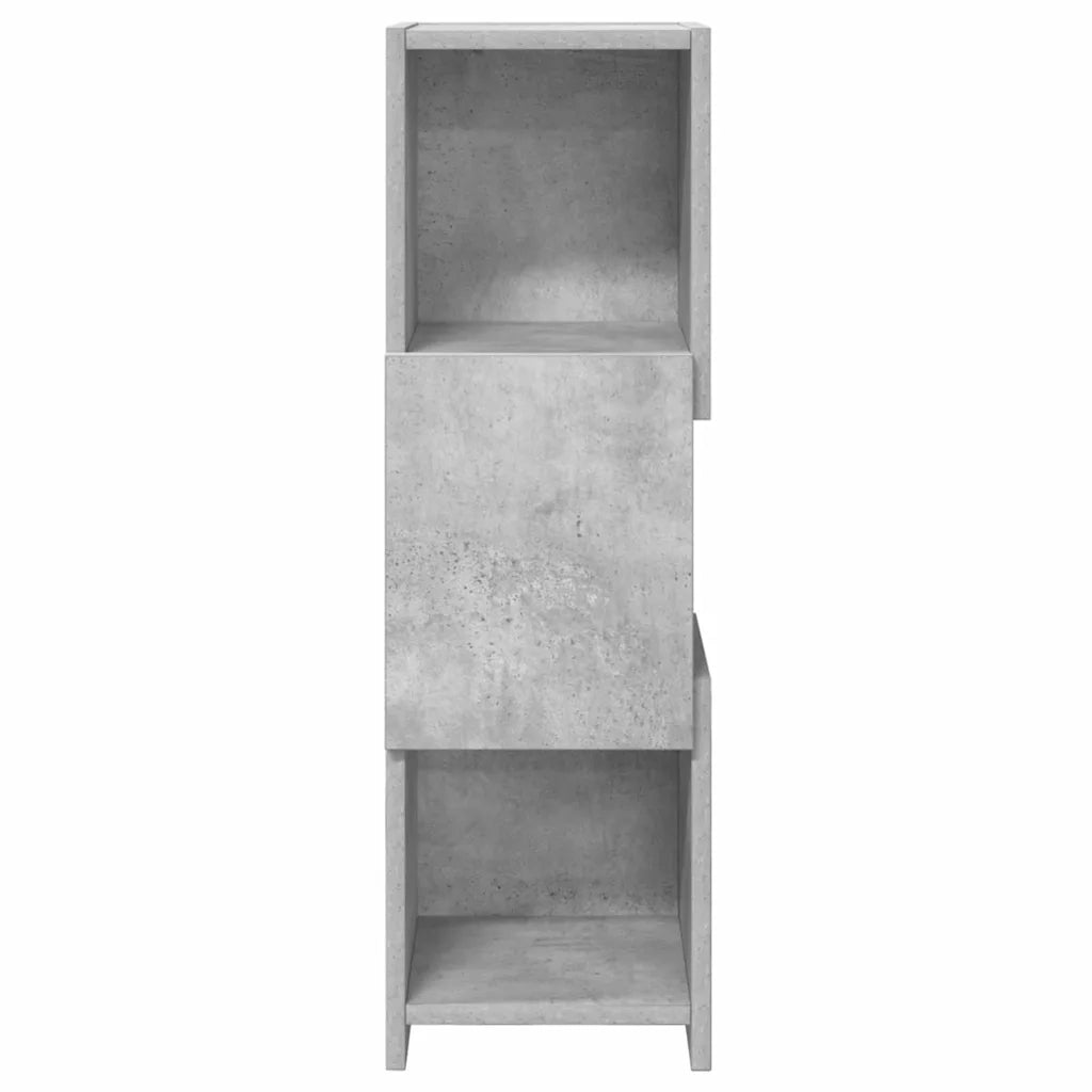 Mobile angolare Grigio cemento 25,5x25x80cm Legno multistrato