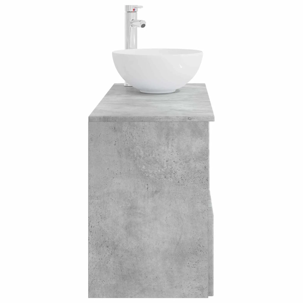 Set di mobili per il bagno 2 pz Grigio Cemento 3404027