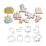 Trade Shop - Set 2 Pezzi Stampi Stampini Sugarbelle Formine Unicorno Nuvola Tondo Cane Dolce -