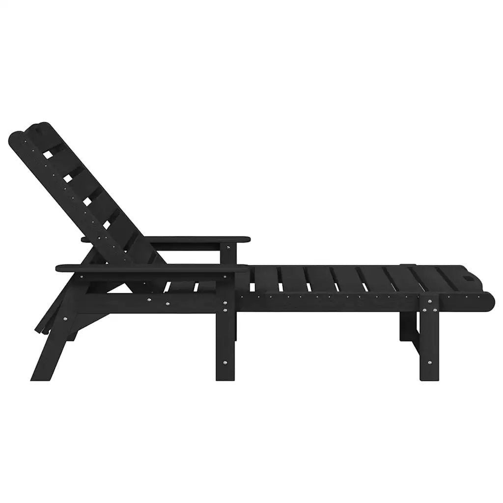 Lettino da sole Nero 195,5 x 53 x 98,5 cm HDPE CFW1228544