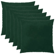 Federa 6 pcs HEERLEN Verde Scuro 55 x 55 cm Velluto 912232