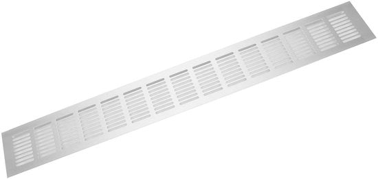 Rostro di ventilazione in alluminio - 600x80mm - Apertura di flusso d'aria - Ventilazione - Resistente alla corrosione - Facile da installare - Apertura di ventilazione