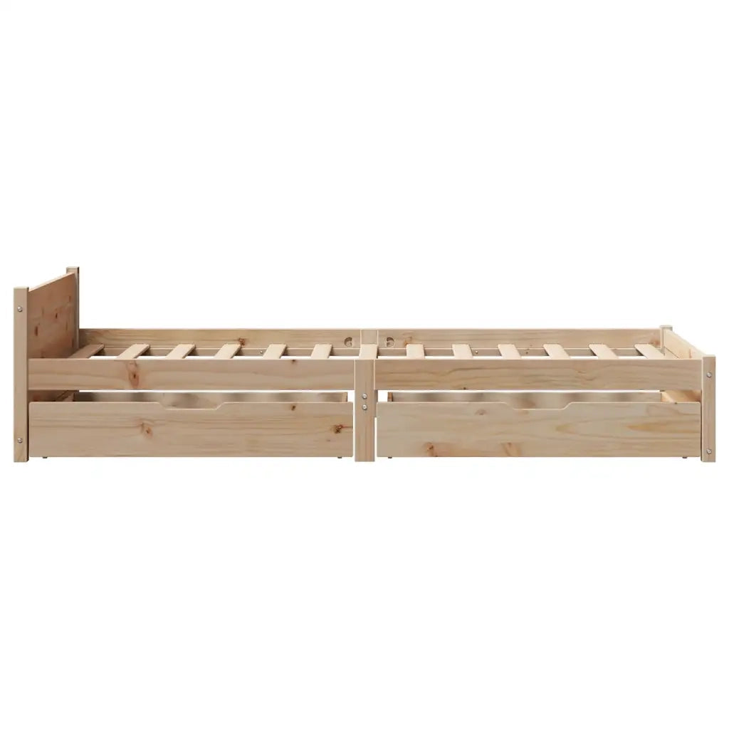 Letto senza Materasso 75x190 cm in Legno Massello Pino