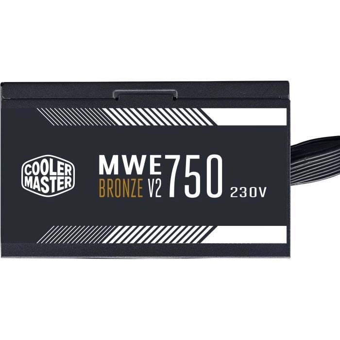 COOLER MASTER MWE Bronze 750W V2 - Alimentazione 750W - 230V (Certificato 80 Plus Bronze 5 anni di garanzia) Cavi piatti neri