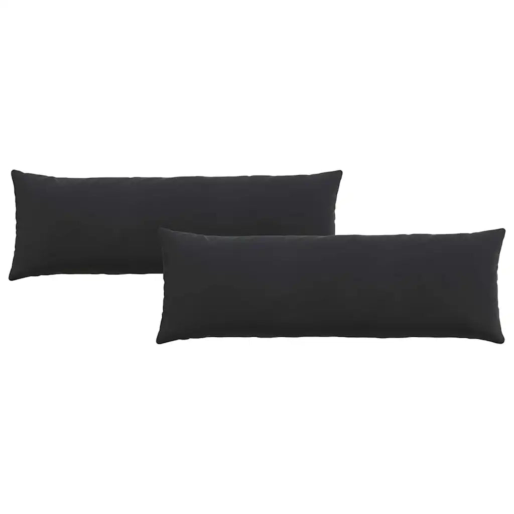 Cuscini da Divano 2 pcs Nero 120 x 40 cm Tessuto in Cords