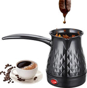 Caffettiera elettrica a induzione 500 ml per camper - tazza per caffè - da interni e esterni - colore nero