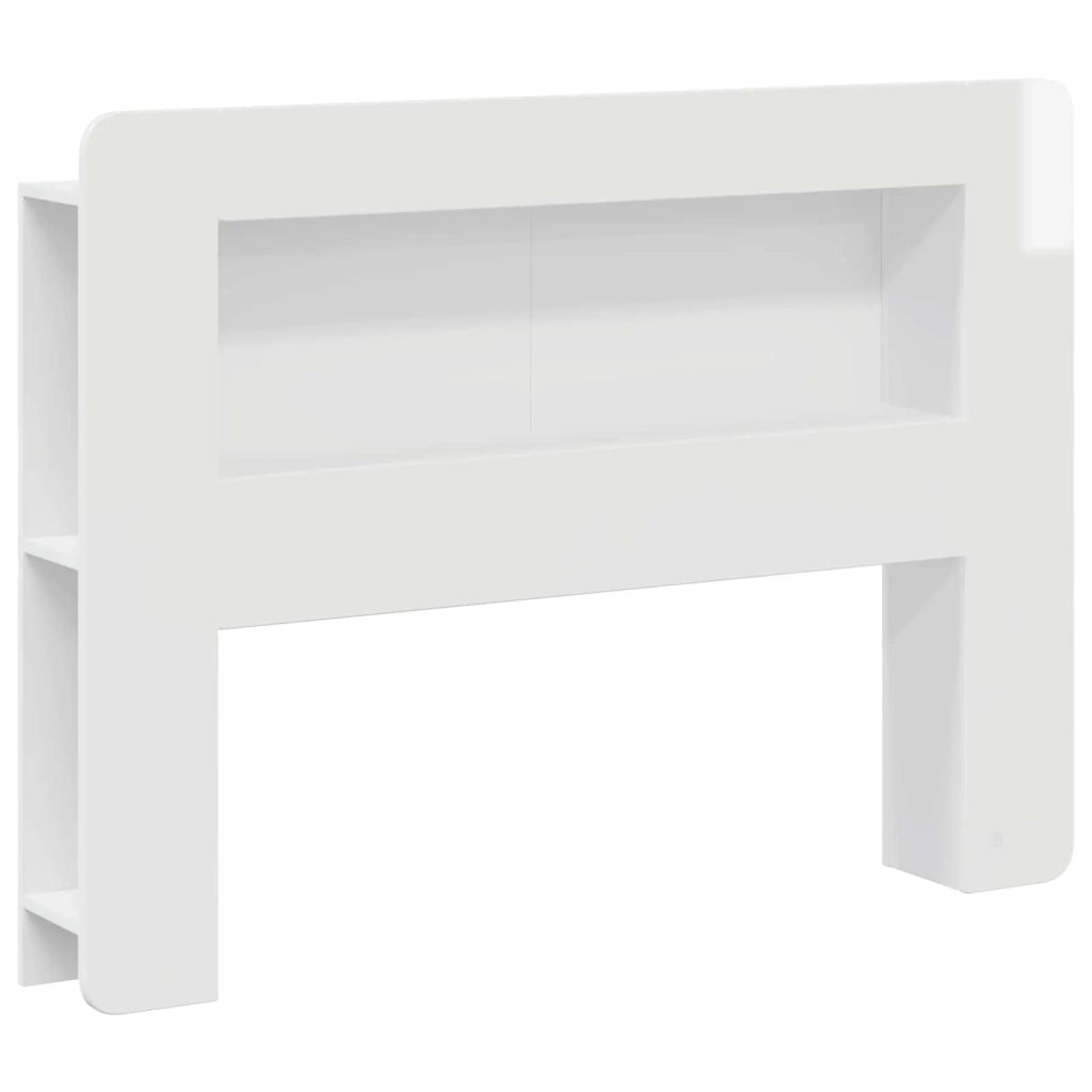Testata del letto Bianco Lucido Legno ingegnerizzato