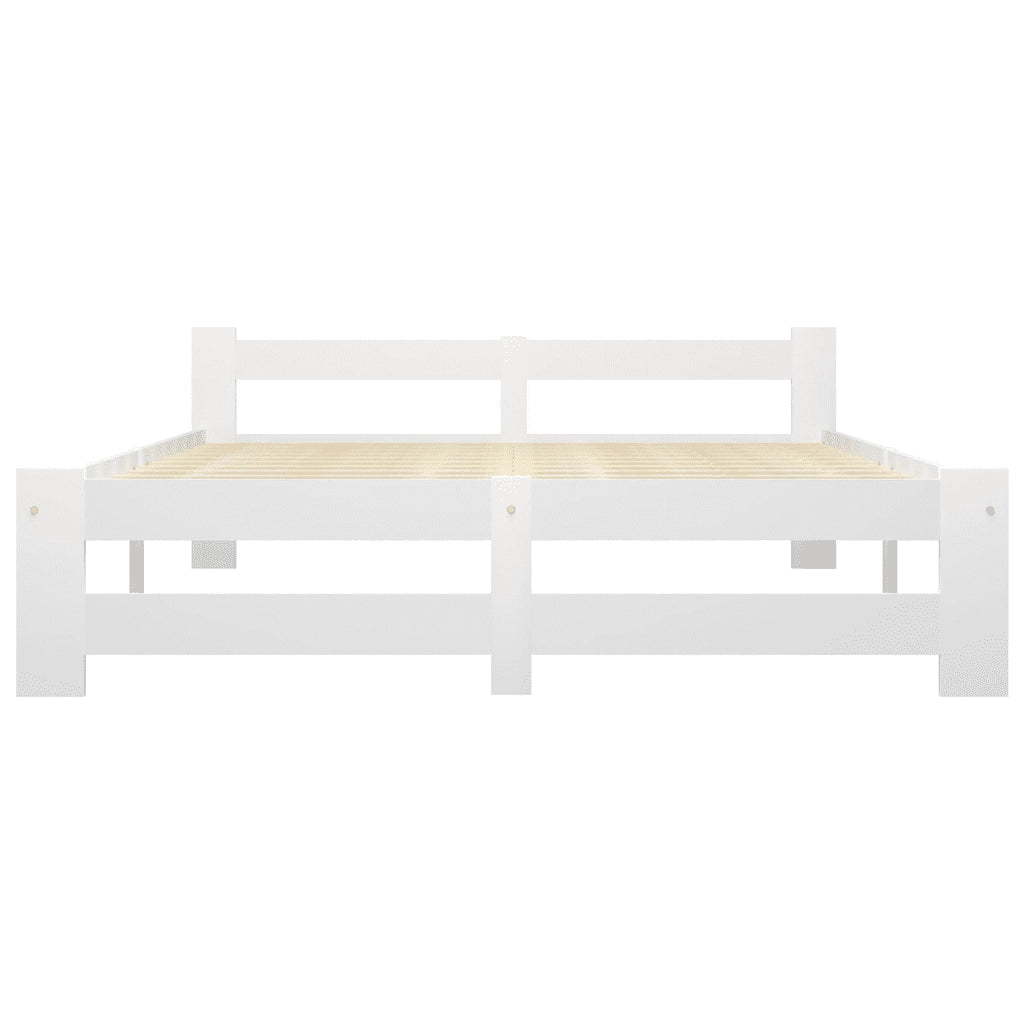 Giroletto senza Materasso Bianco 140x200 cm in Legno di Pino