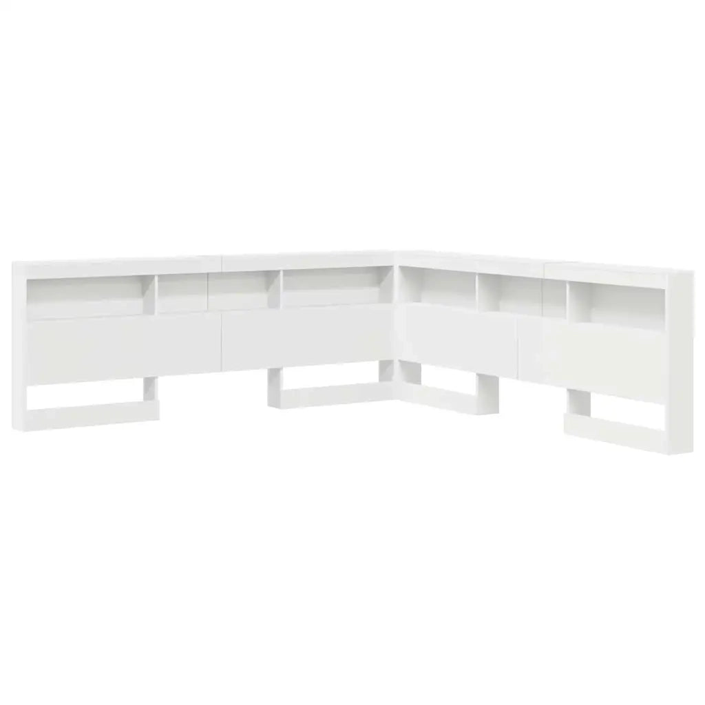 Testata contenitore Bianco 200 cm Legno multistrato 3335469