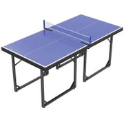 Tavolo da Ping Pong Pieghevole per Interni, Tavolo Ping Pong con Rete, Montaggio Non Richiesto, 182x91 cm, Blu e Viola