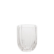 Zafferano Tumbler Alto Collezione Margherita in Vetro Soffiato Trasparente, Capacità 38,5 cl, Set da 4 Pezzi Eleganti per Cocktail e Bevande