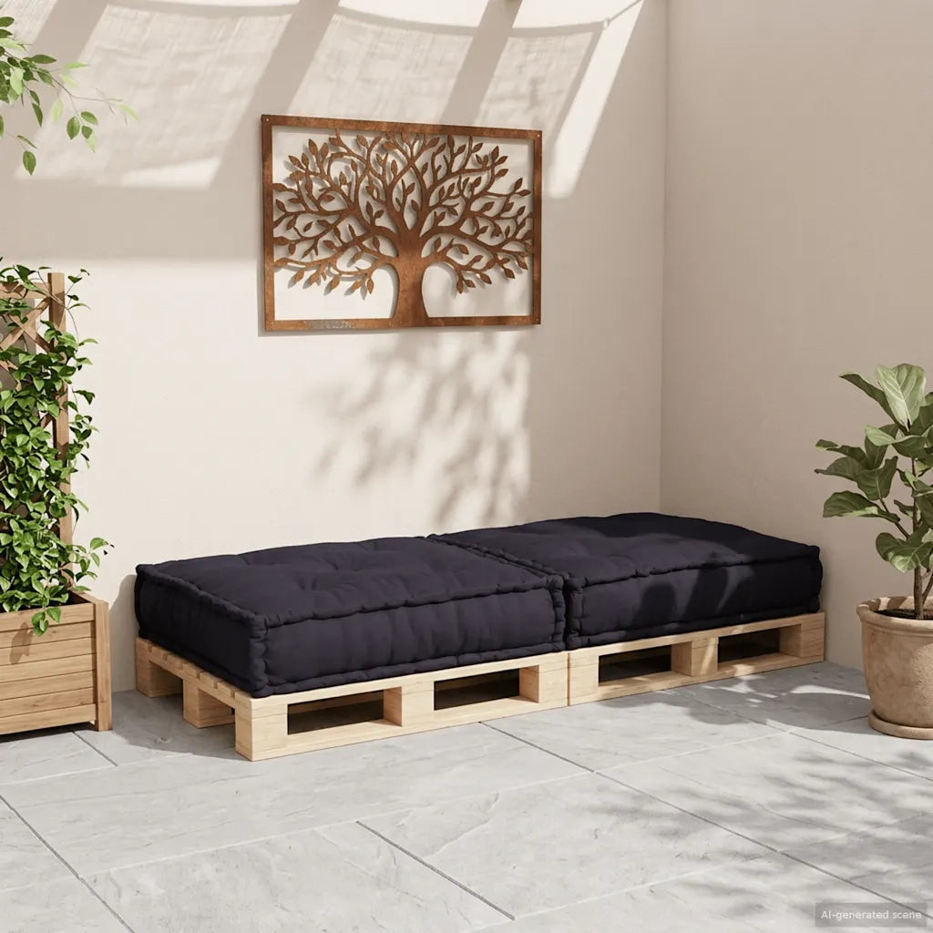 vidaXL Pouf Modulare Antracite 70x70x36 in Tessuto