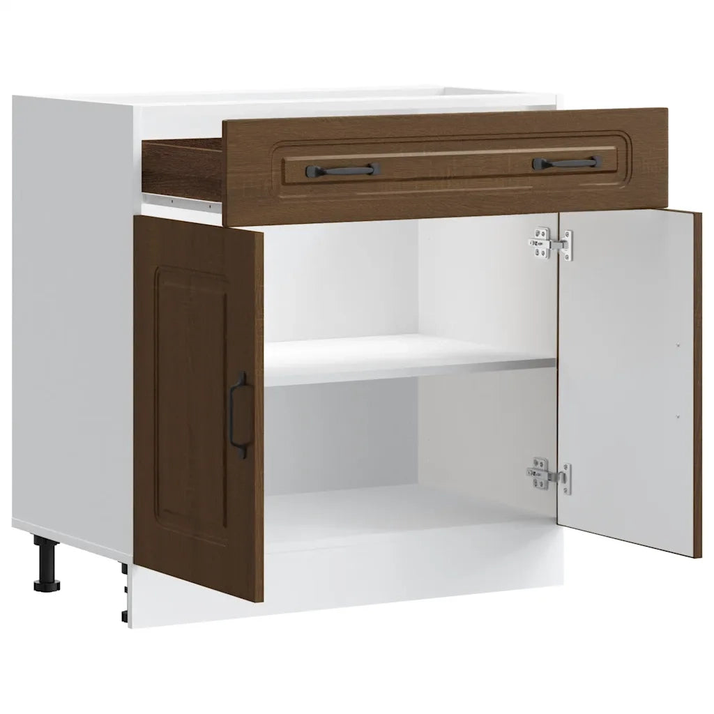 vidaXL Base da Cucina Kalmar Rovere Marrone in Legno Multistrato