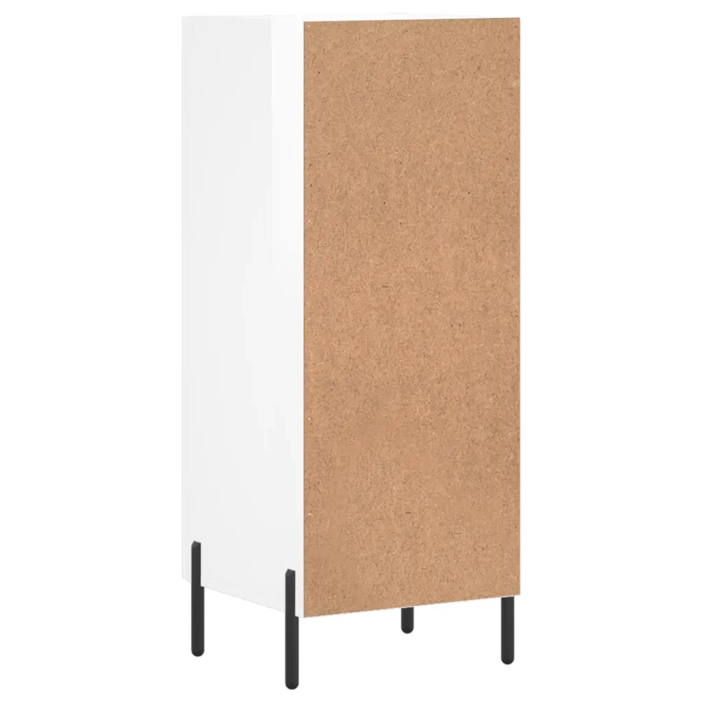Credenza Bianco Lucido 34,5x34x90 cm in Legno Multistrato 828550