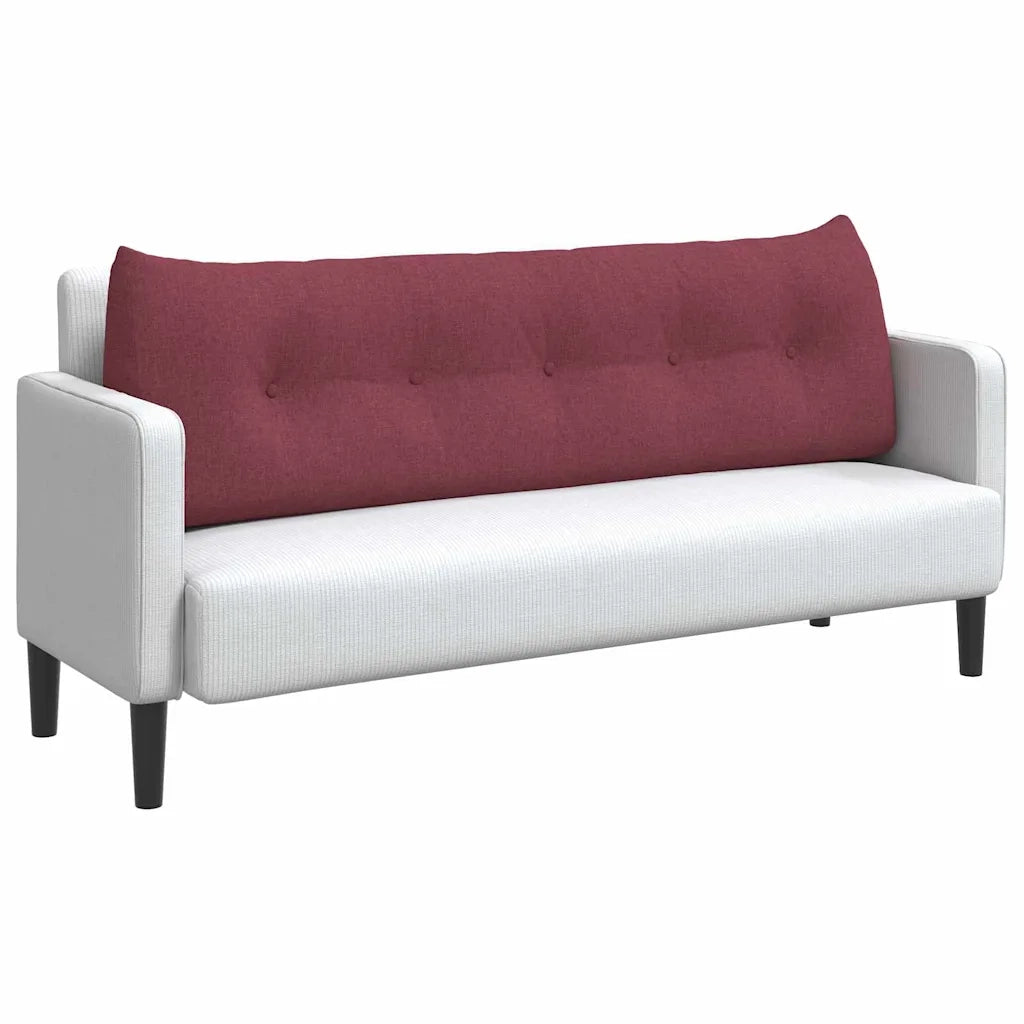 Cuscino per Schiena Rosso Vino 160 x 24 x 50 cm Tessuto
