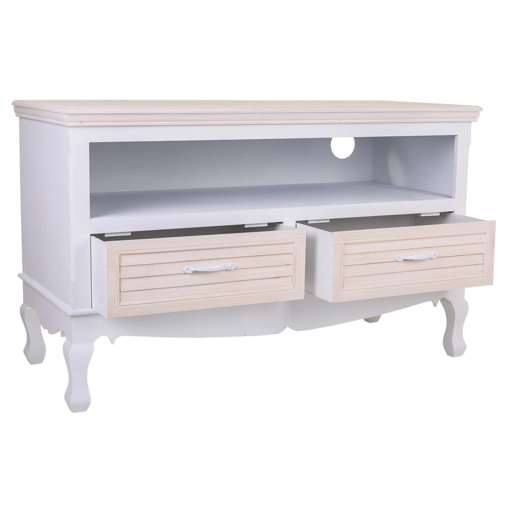 Mobile base in legno bianco 100x42x61h