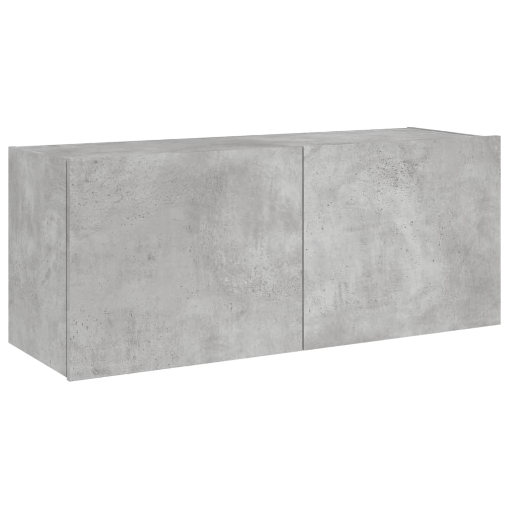 Mobile TV multimediale scaffale TV credenza mobile TV sala da pranzo soggiorno camera da letto mobile da parete con luci LED 100 x 35 x 41 cm grigio 02_0027854